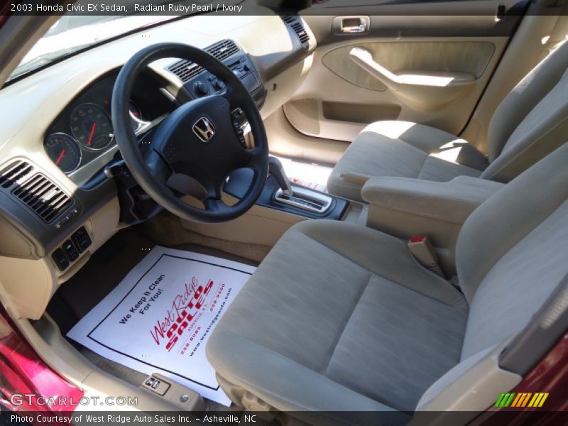 Radiant Ruby Pearl / Ivory 2003 Honda Civic EX Sedan