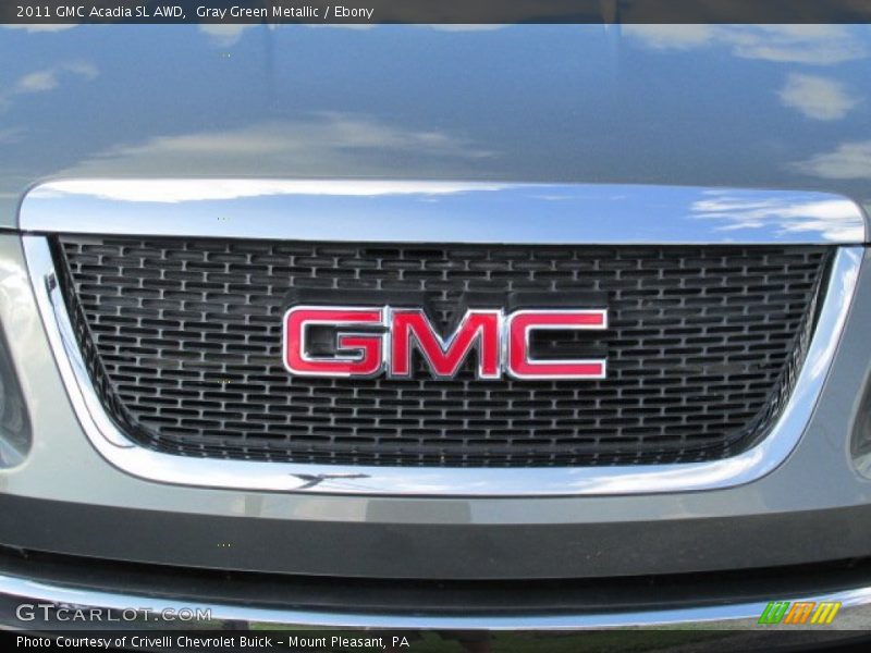 Gray Green Metallic / Ebony 2011 GMC Acadia SL AWD