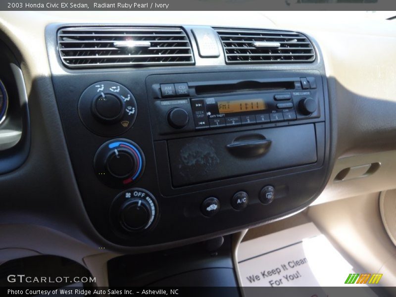 Radiant Ruby Pearl / Ivory 2003 Honda Civic EX Sedan