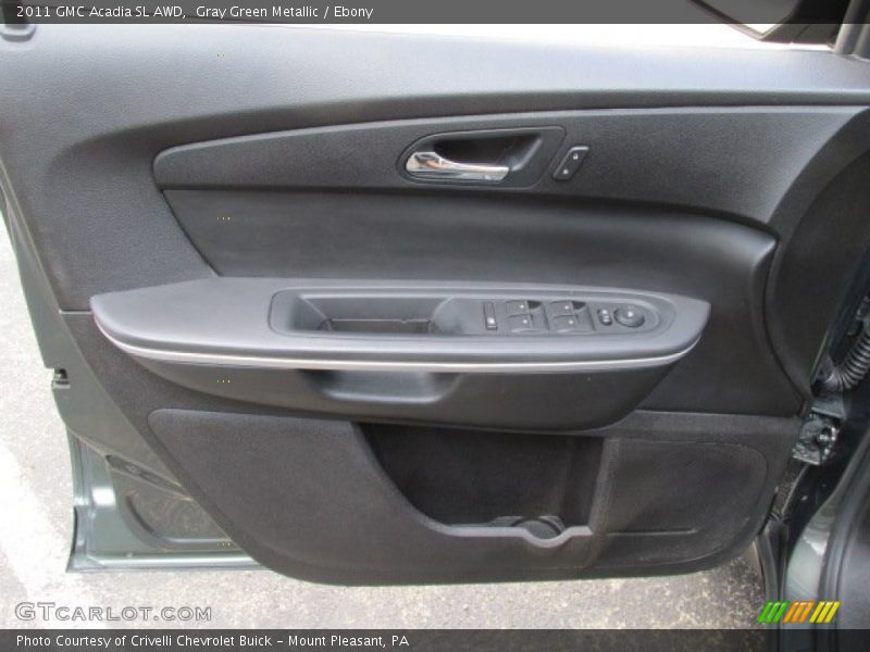 Gray Green Metallic / Ebony 2011 GMC Acadia SL AWD