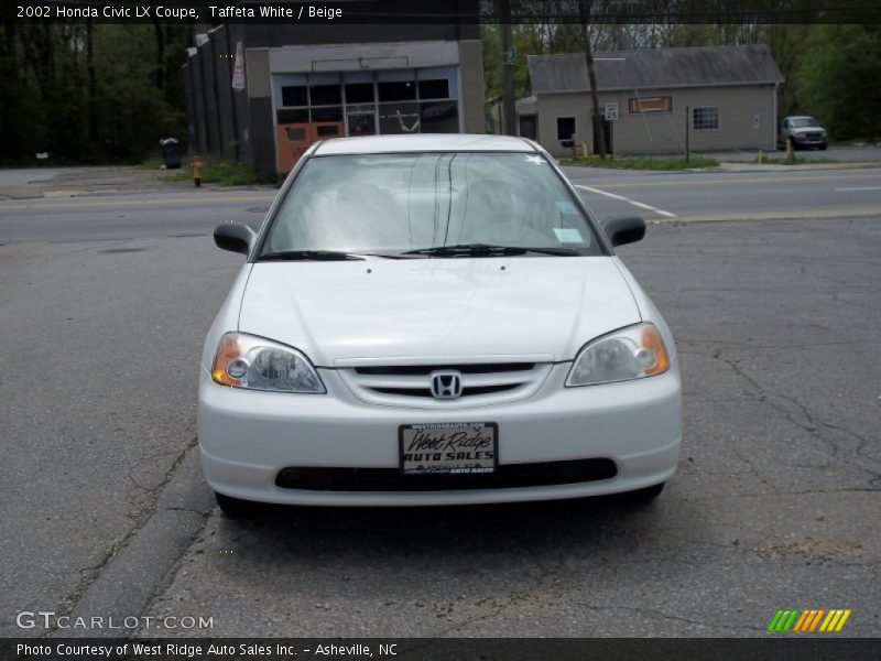 Taffeta White / Beige 2002 Honda Civic LX Coupe
