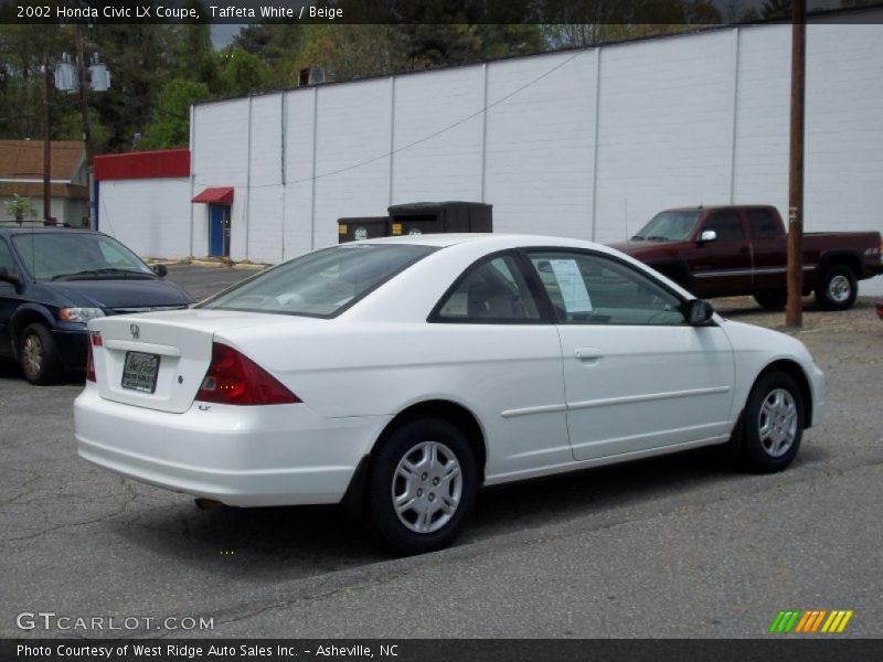 Taffeta White / Beige 2002 Honda Civic LX Coupe
