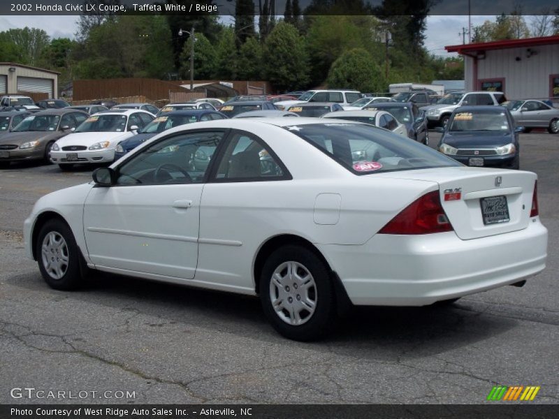 Taffeta White / Beige 2002 Honda Civic LX Coupe
