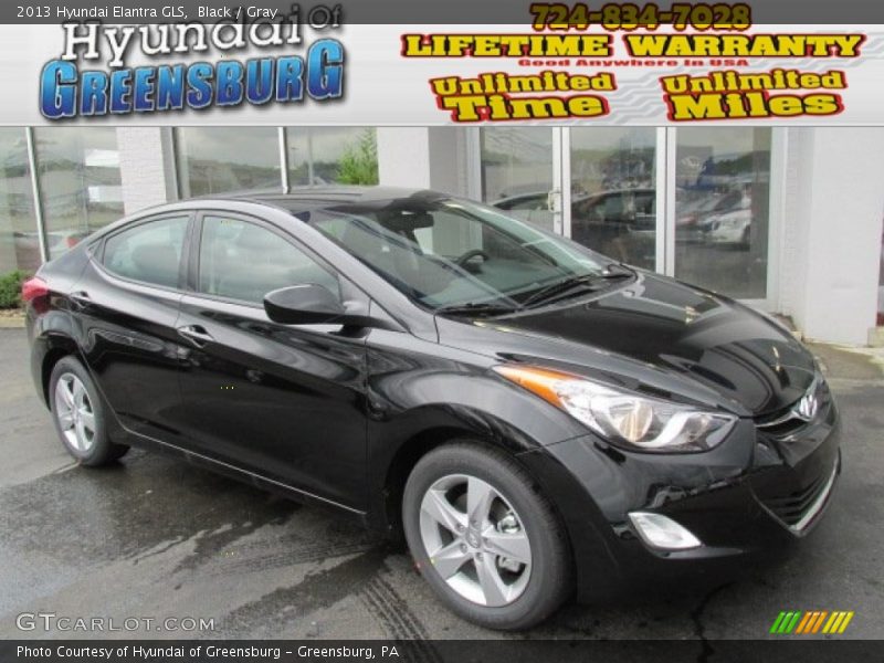 Black / Gray 2013 Hyundai Elantra GLS