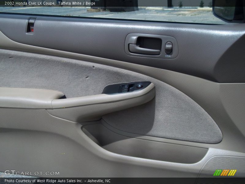 Taffeta White / Beige 2002 Honda Civic LX Coupe
