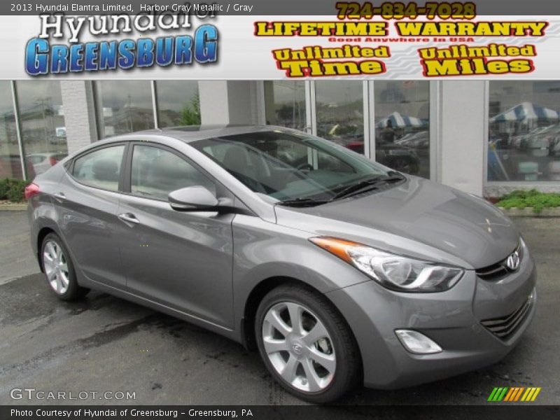 Harbor Gray Metallic / Gray 2013 Hyundai Elantra Limited