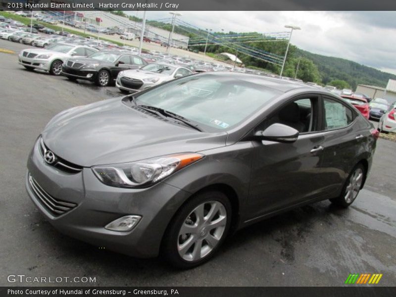 Harbor Gray Metallic / Gray 2013 Hyundai Elantra Limited