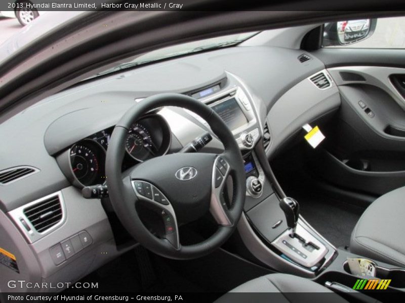 Harbor Gray Metallic / Gray 2013 Hyundai Elantra Limited