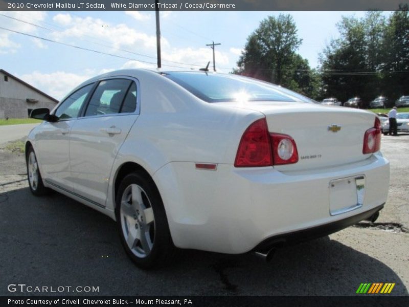 White Diamond Tricoat / Cocoa/Cashmere 2010 Chevrolet Malibu LT Sedan