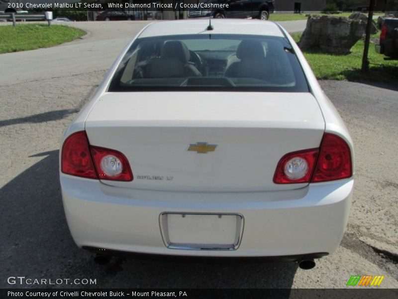 White Diamond Tricoat / Cocoa/Cashmere 2010 Chevrolet Malibu LT Sedan