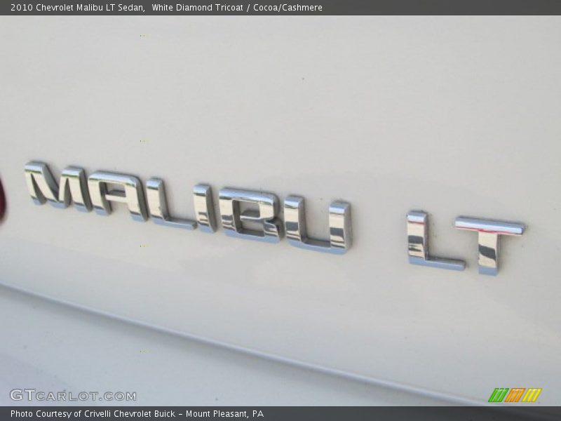 White Diamond Tricoat / Cocoa/Cashmere 2010 Chevrolet Malibu LT Sedan