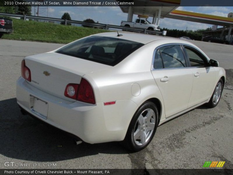 White Diamond Tricoat / Cocoa/Cashmere 2010 Chevrolet Malibu LT Sedan