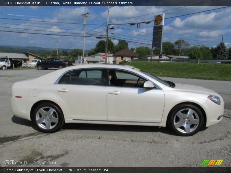 White Diamond Tricoat / Cocoa/Cashmere 2010 Chevrolet Malibu LT Sedan
