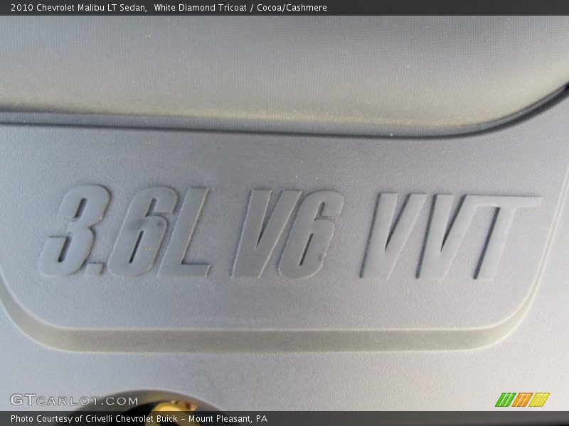 White Diamond Tricoat / Cocoa/Cashmere 2010 Chevrolet Malibu LT Sedan