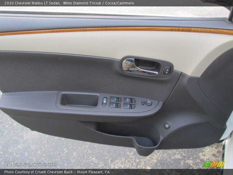 White Diamond Tricoat / Cocoa/Cashmere 2010 Chevrolet Malibu LT Sedan
