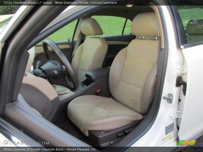 White Diamond Tricoat / Cocoa/Cashmere 2010 Chevrolet Malibu LT Sedan