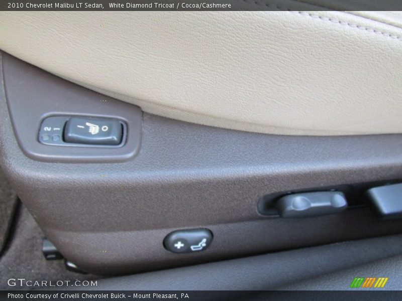 White Diamond Tricoat / Cocoa/Cashmere 2010 Chevrolet Malibu LT Sedan
