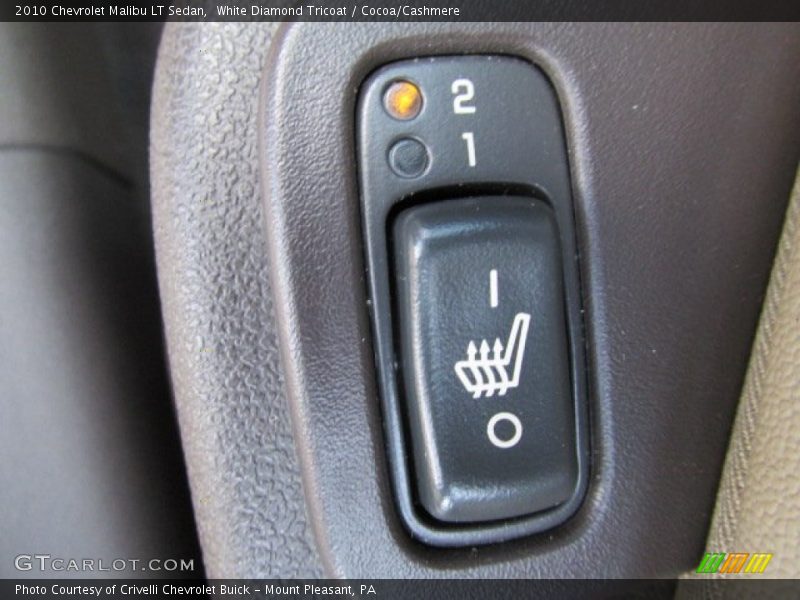 White Diamond Tricoat / Cocoa/Cashmere 2010 Chevrolet Malibu LT Sedan