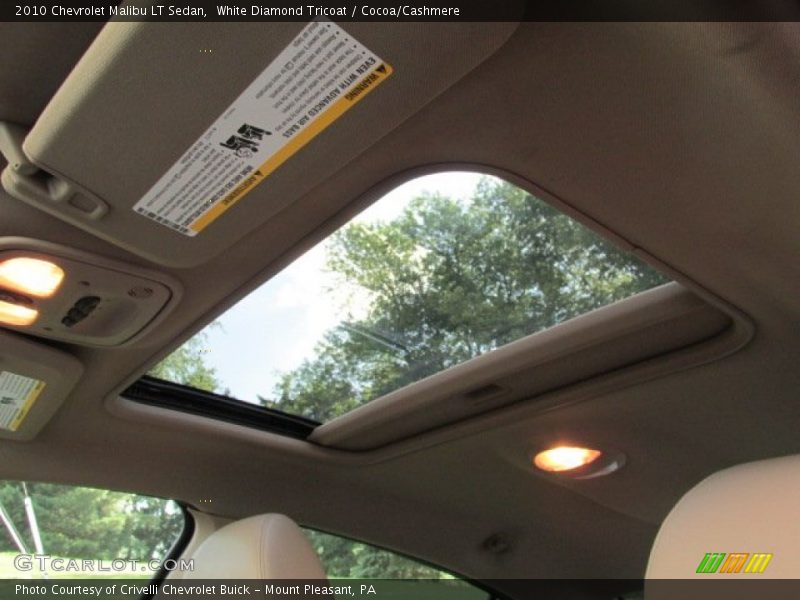 White Diamond Tricoat / Cocoa/Cashmere 2010 Chevrolet Malibu LT Sedan