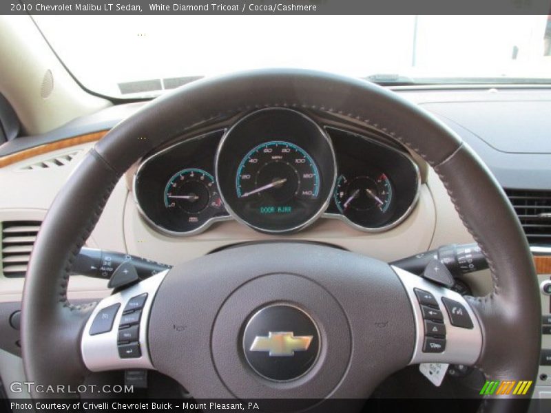 White Diamond Tricoat / Cocoa/Cashmere 2010 Chevrolet Malibu LT Sedan