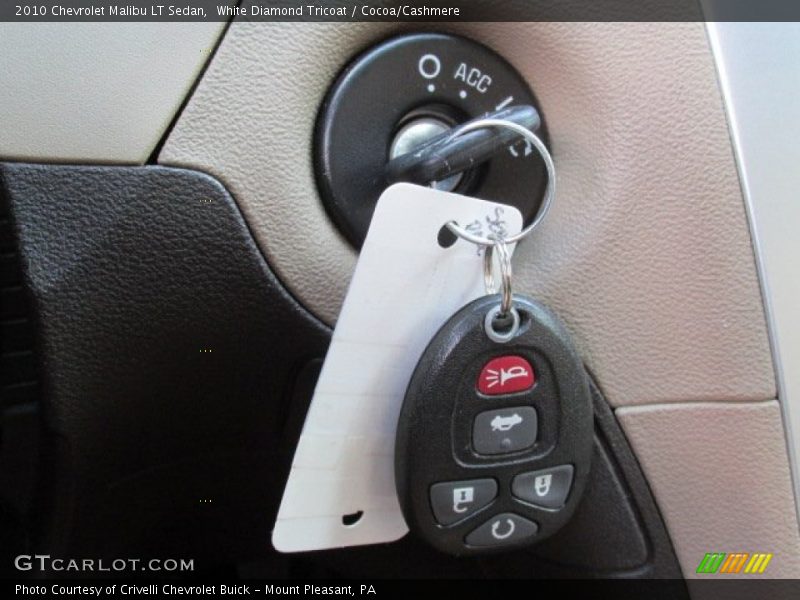 White Diamond Tricoat / Cocoa/Cashmere 2010 Chevrolet Malibu LT Sedan