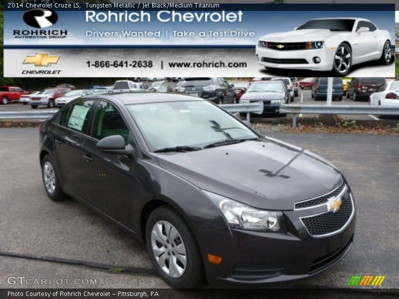 Tungsten Metallic / Jet Black/Medium Titanium 2014 Chevrolet Cruze LS