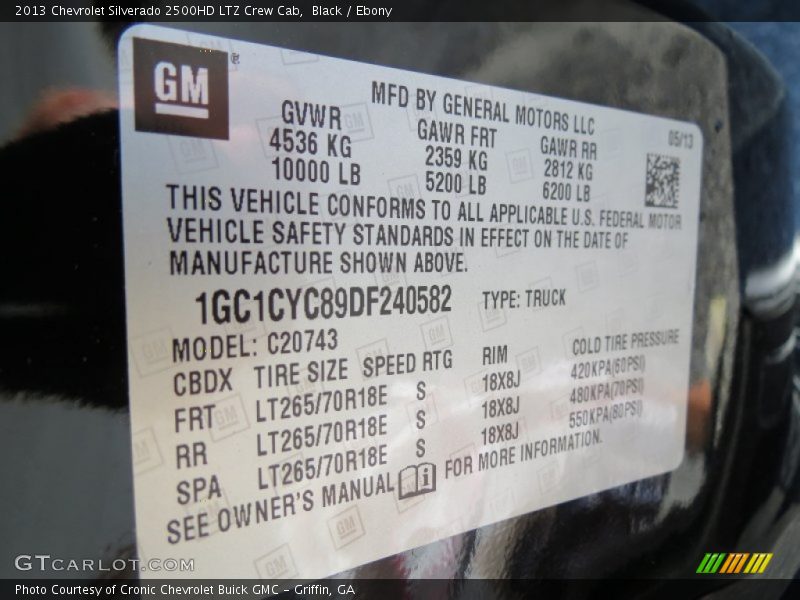 Black / Ebony 2013 Chevrolet Silverado 2500HD LTZ Crew Cab