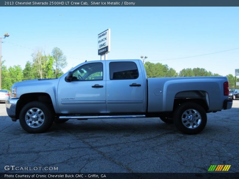Silver Ice Metallic / Ebony 2013 Chevrolet Silverado 2500HD LT Crew Cab
