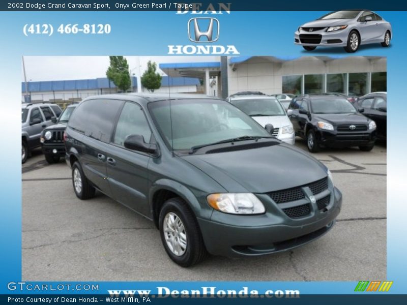 Onyx Green Pearl / Taupe 2002 Dodge Grand Caravan Sport