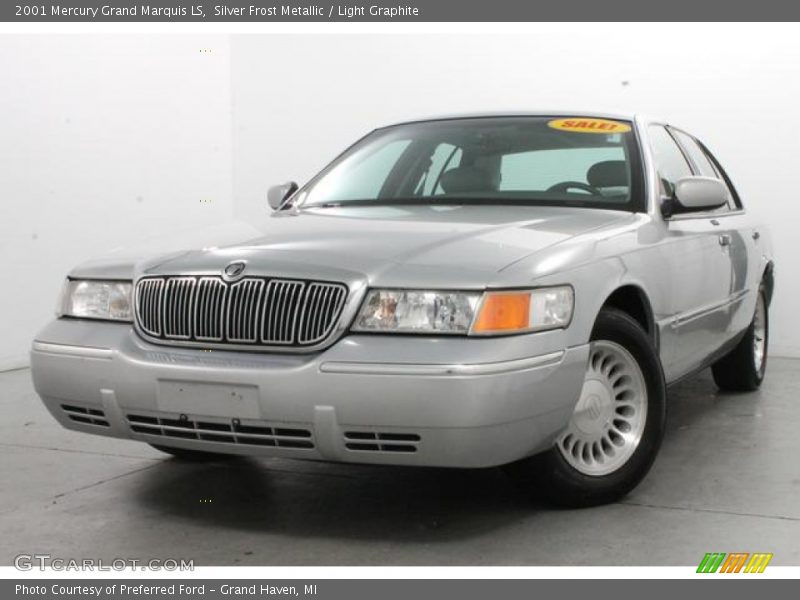 Silver Frost Metallic / Light Graphite 2001 Mercury Grand Marquis LS