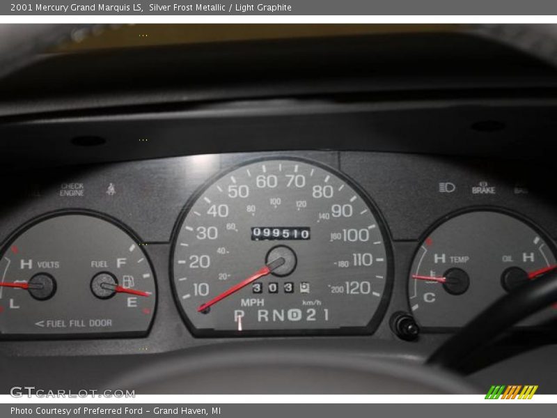 Silver Frost Metallic / Light Graphite 2001 Mercury Grand Marquis LS