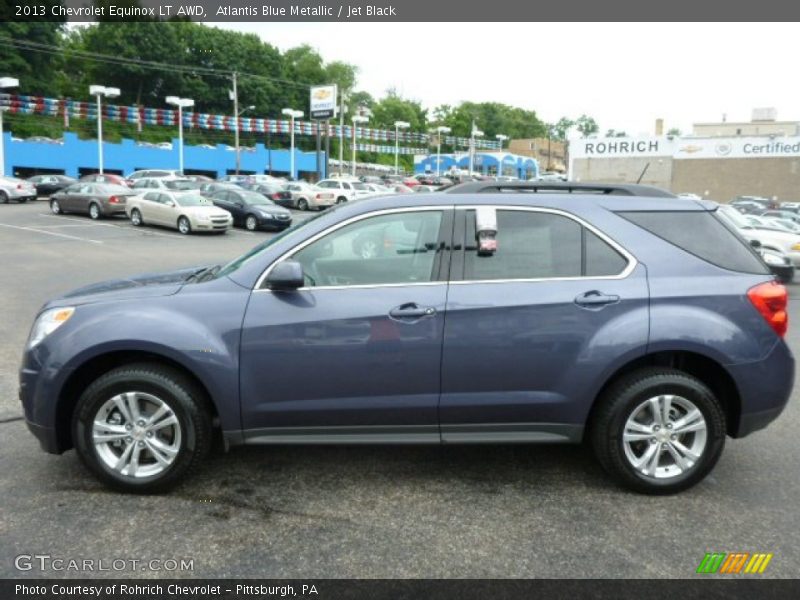 Atlantis Blue Metallic / Jet Black 2013 Chevrolet Equinox LT AWD