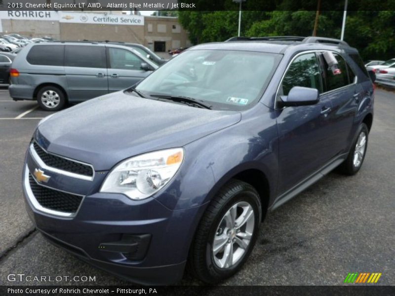 Atlantis Blue Metallic / Jet Black 2013 Chevrolet Equinox LT AWD