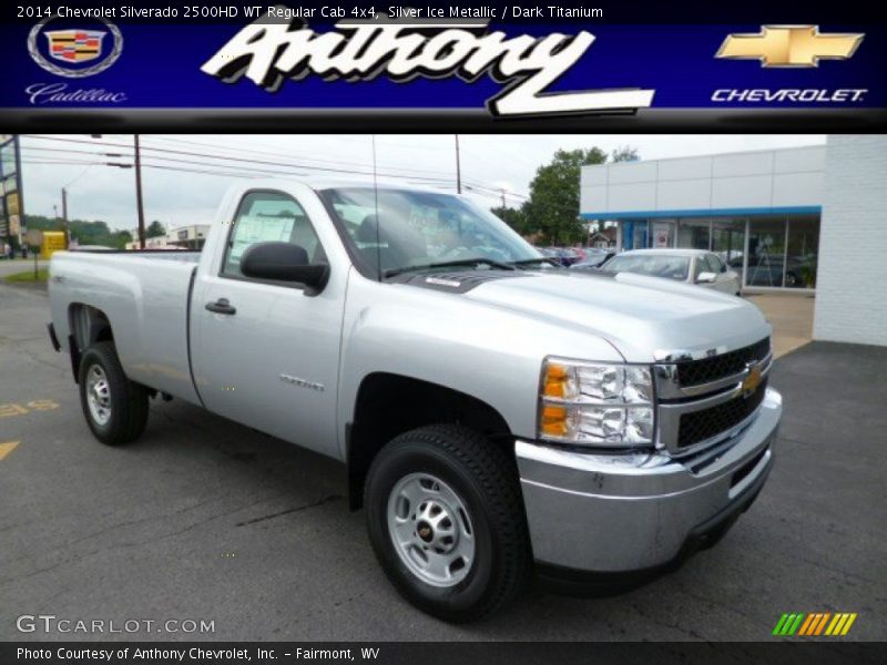 Silver Ice Metallic / Dark Titanium 2014 Chevrolet Silverado 2500HD WT Regular Cab 4x4
