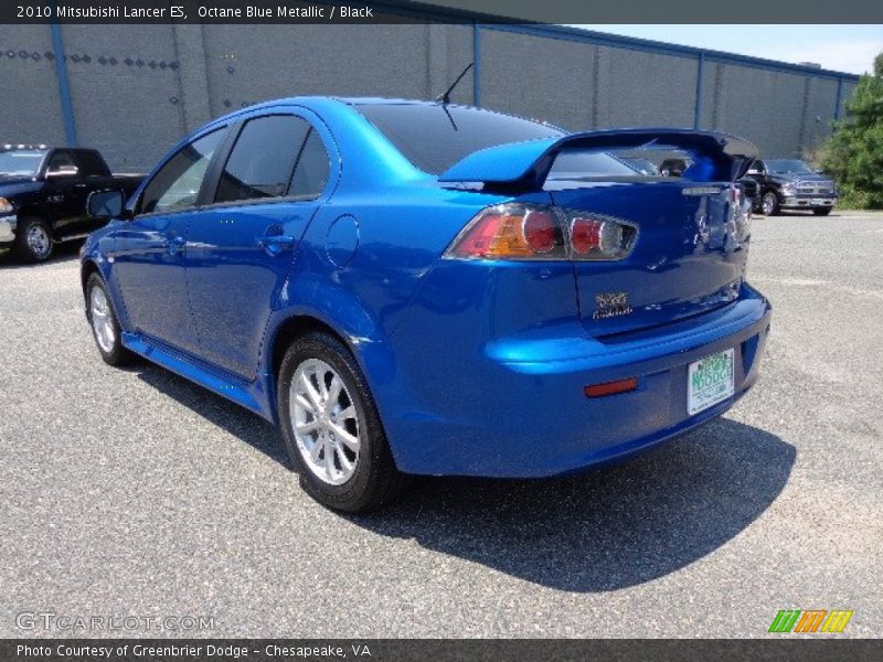 Octane Blue Metallic / Black 2010 Mitsubishi Lancer ES