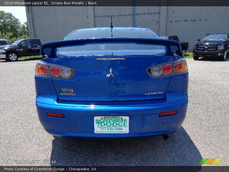 Octane Blue Metallic / Black 2010 Mitsubishi Lancer ES