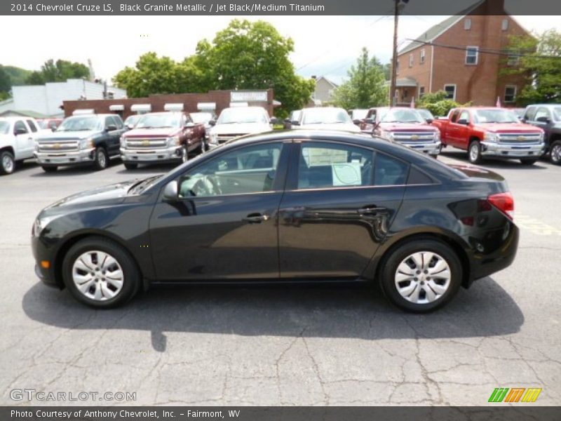 Black Granite Metallic / Jet Black/Medium Titanium 2014 Chevrolet Cruze LS