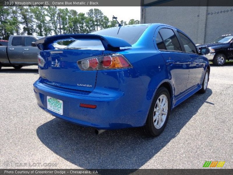 Octane Blue Metallic / Black 2010 Mitsubishi Lancer ES