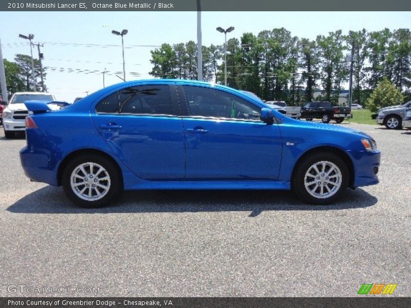 Octane Blue Metallic / Black 2010 Mitsubishi Lancer ES