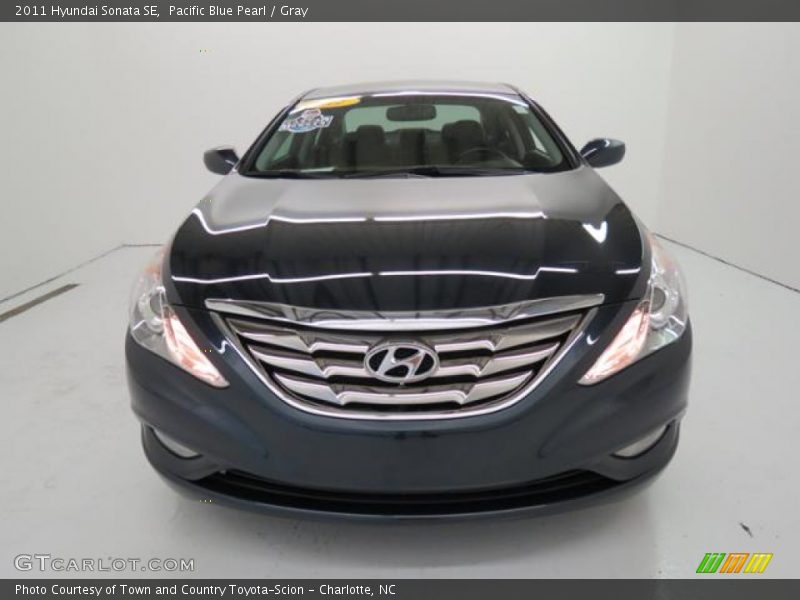 Pacific Blue Pearl / Gray 2011 Hyundai Sonata SE