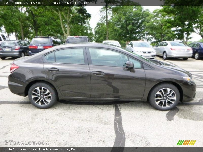 Kona Coffee Metallic / Black 2013 Honda Civic EX Coupe