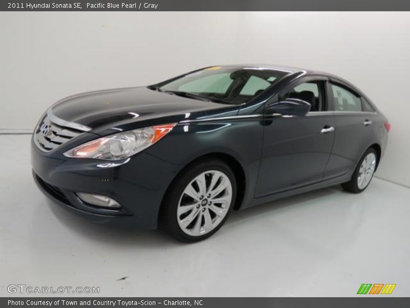 Pacific Blue Pearl / Gray 2011 Hyundai Sonata SE