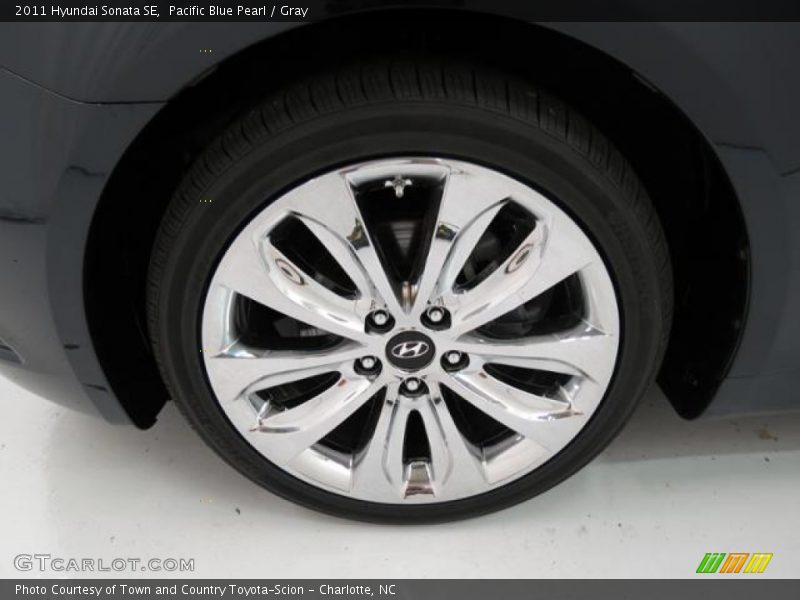 Pacific Blue Pearl / Gray 2011 Hyundai Sonata SE