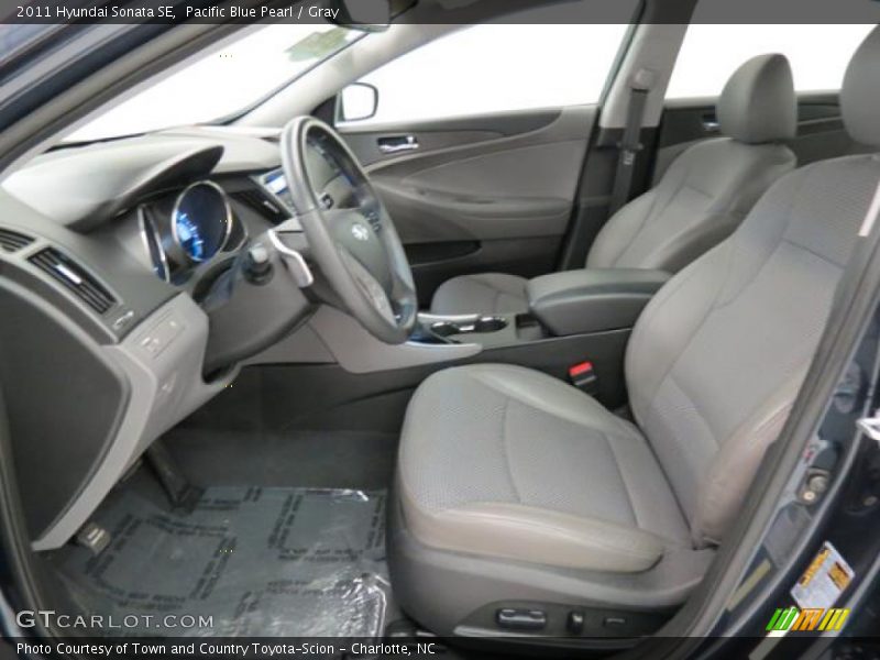 Pacific Blue Pearl / Gray 2011 Hyundai Sonata SE