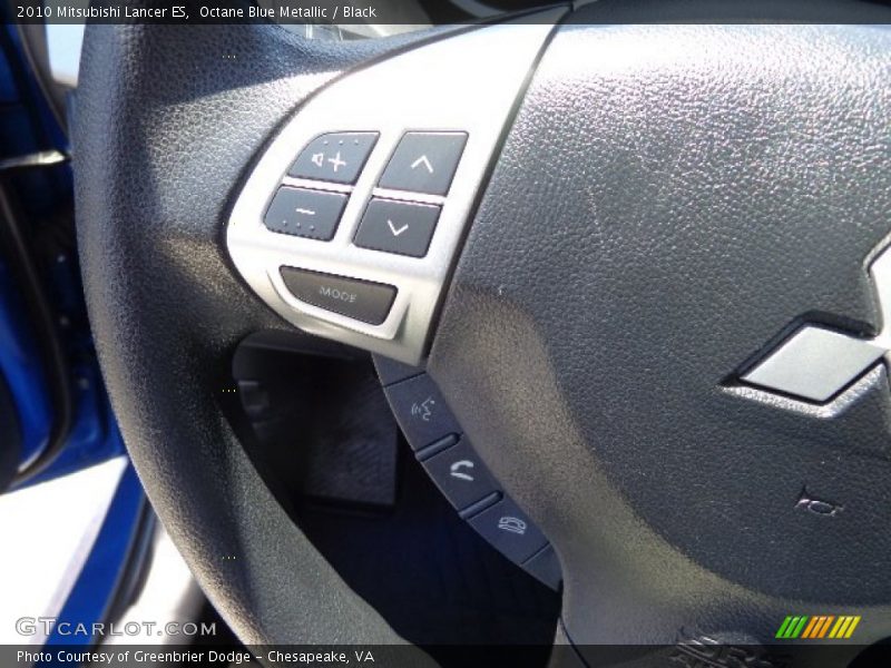 Octane Blue Metallic / Black 2010 Mitsubishi Lancer ES