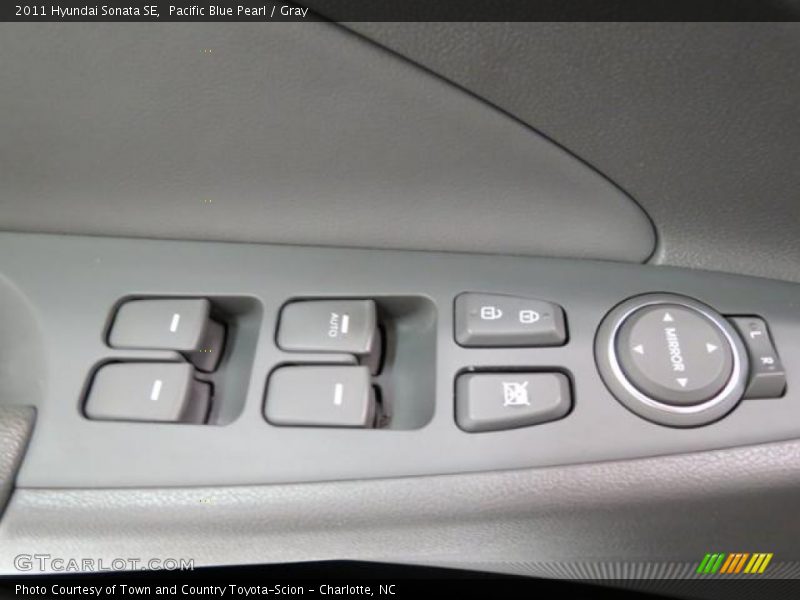 Pacific Blue Pearl / Gray 2011 Hyundai Sonata SE
