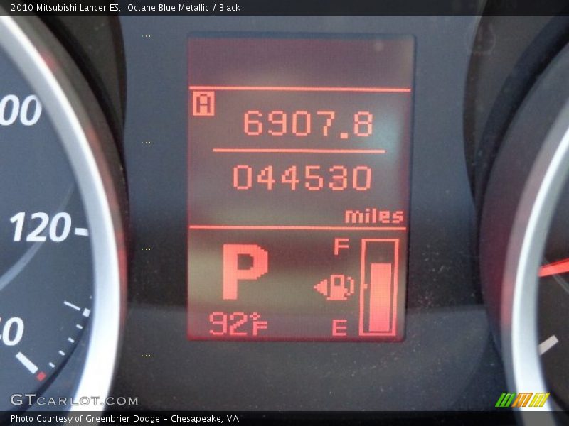 Octane Blue Metallic / Black 2010 Mitsubishi Lancer ES