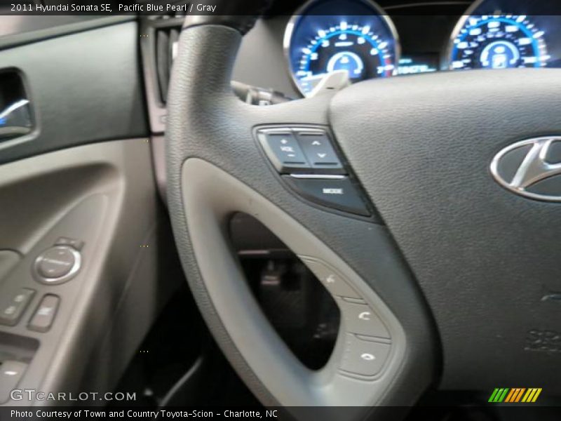 Pacific Blue Pearl / Gray 2011 Hyundai Sonata SE