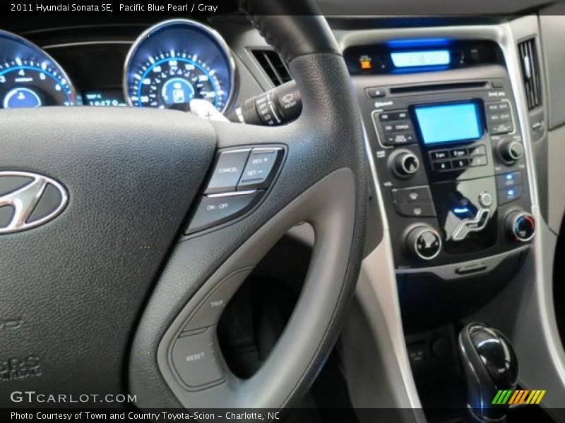 Pacific Blue Pearl / Gray 2011 Hyundai Sonata SE