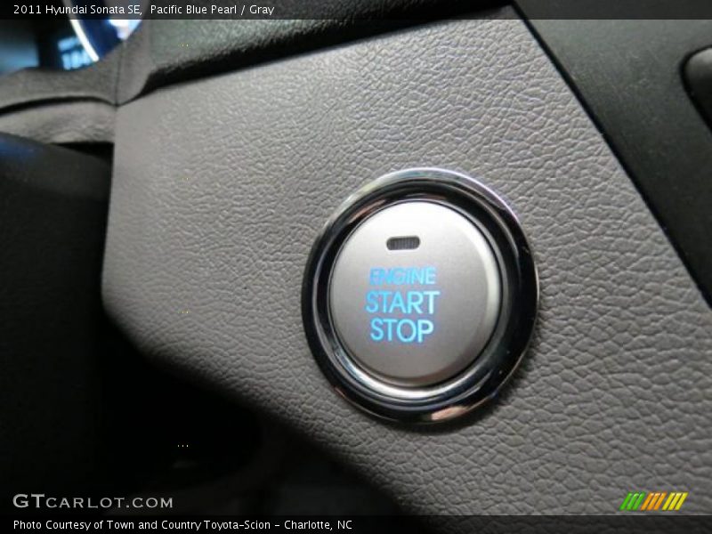 Pacific Blue Pearl / Gray 2011 Hyundai Sonata SE